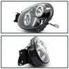 Subaru Impreza GD, GG (00-02) фары передние черные, со светящимися ободками, линзовые