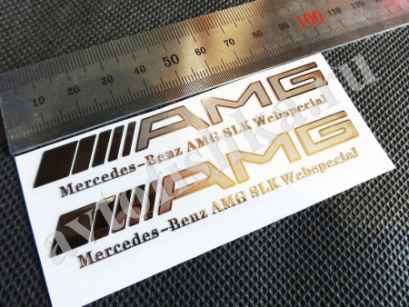 AMG алюминиевая наклейка на кузов Mercedes-Benz AMG Webspecial, комплект 2 шт.