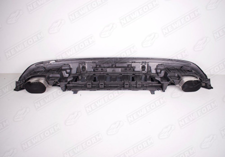 Mercedes-Benz C-Klasse W205 Coupe рестайлинг 2018 - н.в. Диффузор заднего бампера 6.3S AMG с черными насадками на глушитель