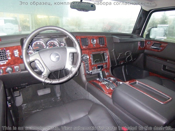 Декоративные накладки салона Hummer H2 2008-н.в. полный набор