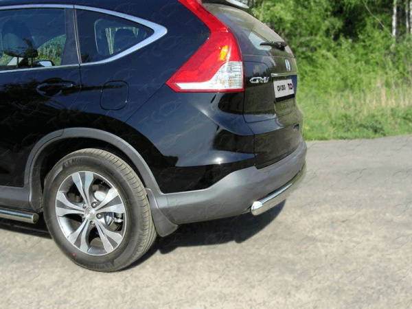 Honda CR-V (12–) Защита задняя центральная (овальная) 75х42 мм