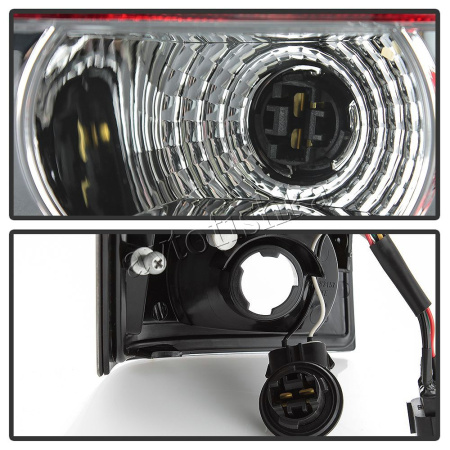 Jeep Grand Cherokee (05-09) фонари задние светодиодные красно-хромированные, комплект 2 шт.