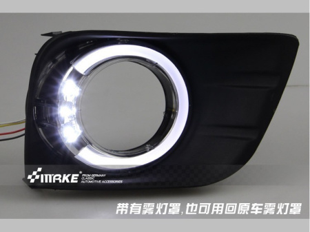 Toyota Land Cruiser Prado 150 (2010-) рамки противотуманных фар с подсветкой DRL и рулевым диммером