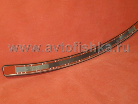 Nissan Qashqai (07-) верхняя накладка на задний бампер из нержавеющей стали, с надписью "Qashqai".