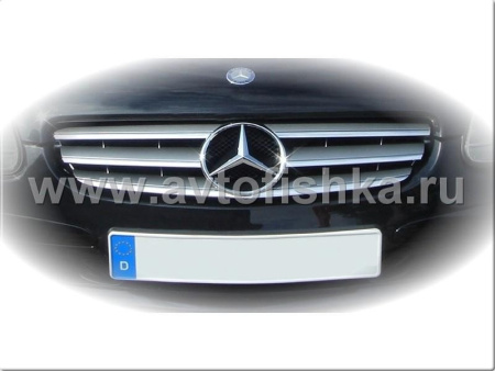 Mercedes SLK R170 (98-04) решетка радиатора 3 ламели, дизайн SL, серебристая