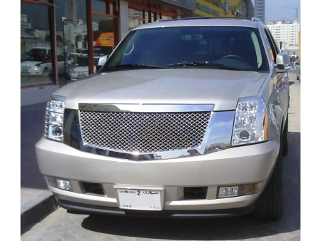 Cadillac Escalade, Escalade EXT, ESV (07-) решетка радиатора хромированная пластиковая, сетка, классический дизайн