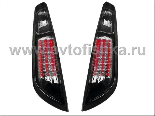 Ford Focus 2 (05-07) 3, 5 дв. хэтчбек фонари задние светодиодные черные, комплект 2 шт.