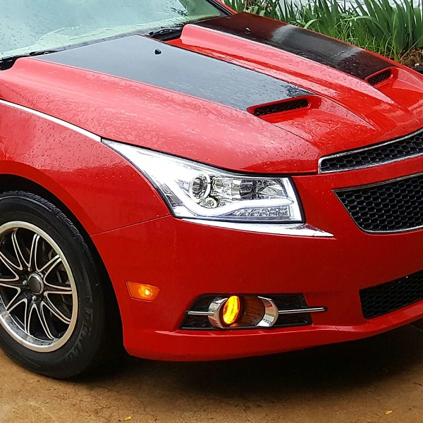 Chevrolet Cruze (2011-2016) фары передние хром линзованные диодной подсветкой в стиле Audi