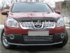 Nissan Qashqai (06-10) хромированные накладки на противотуманные фары переднего бампера, комплект 2 шт.