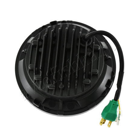 Hummer H2 (02-08) передние линзовые светодиодные фары хромированные (диаметр 7"), без ксенона, комплект 2 шт.