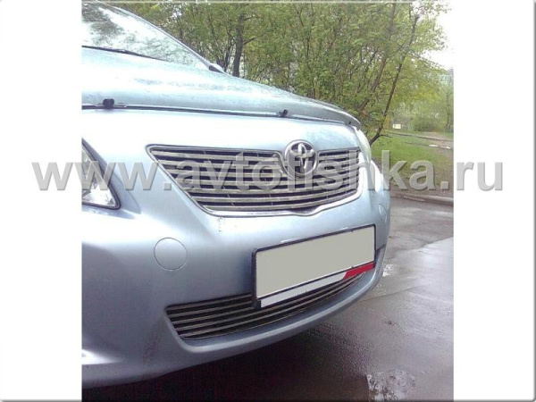 Toyota Corolla (06-) решетка радиатора и переднего бампера хромированные, комплект 2 шт.