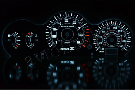 Nissan 350 Z светодиодные шкалы (циферблаты) на панель приборов