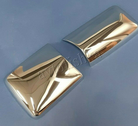 Mercedes W124 (84-95), W201 декоративные накладки на боковые зеркала хромированные, стальные, комплект 2 шт.