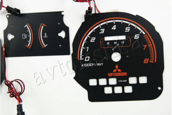 Mitsubishi Pajero 1991-1999 светодиодные шкалы (циферблаты) на панель приборов