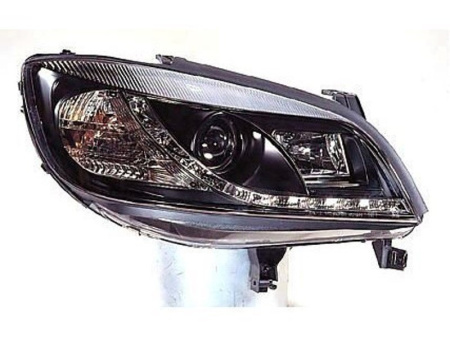 Opel Zafira (99-04) фары передние линзовые, черные
