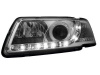 Audi A3 (96-02) фары передние линзовые хромированные, со светодиодной подсветкой, комплект 2 шт.
