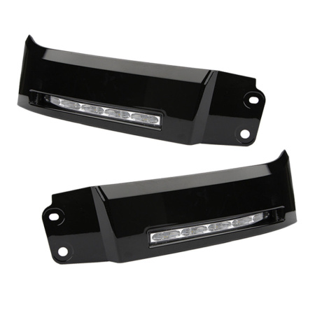 Toyota Tundra (07-) накладки со светодиодной подсветкой DRL на передний бампер, комплект 2 шт.