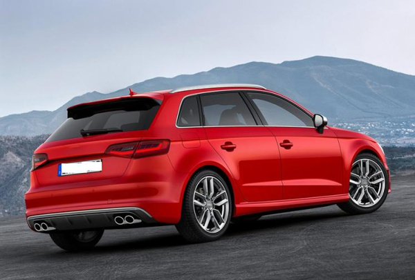 Диффузор S3 S-line для Audi A3 хэтчбек 2013-2016 с насадками