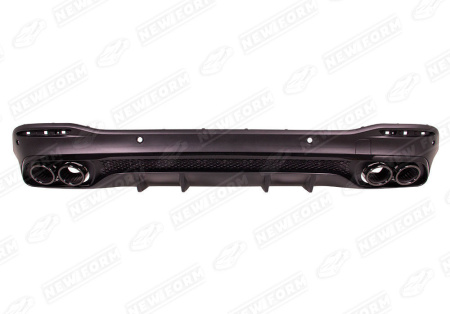 Mercedes-Benz GLS-Klasse X167 2019 - 2023 Диффузор заднего бампера с насадками на глушитель 5.3 AMG черный