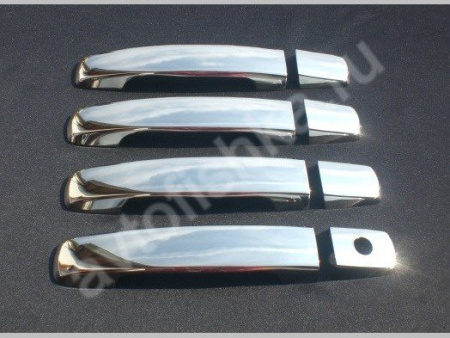 Nissan Qashqai (06-13) накладки на ручки дверей из нержавеющей стали, комплект на 4 двери