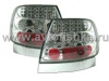 Audi A4 (95-00) (8D, B5) фонари задние светодиодные хромированные, комплект 2 шт.