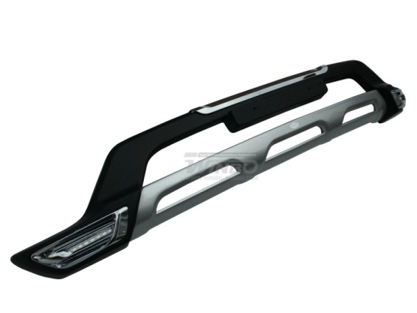 Hyundai Santa Fe (2012-) накладка переднего бампера с фарами DRL