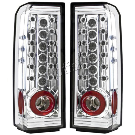Hummer H3 (05-) фонари задние светодиодные, хромированные, комплект 2 шт.