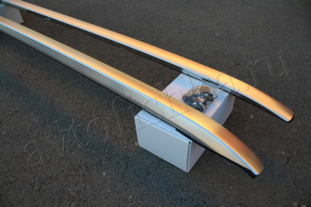 Toyota Land Cruiser Prado 150 (10-) рейлинги на крышу продольные серебристые, дизайн Lexus GX460