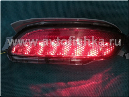 Lexus RX330 (03-08) фонари заднего бампера светодиодные, красно-тонированные, комплект 2 шт.