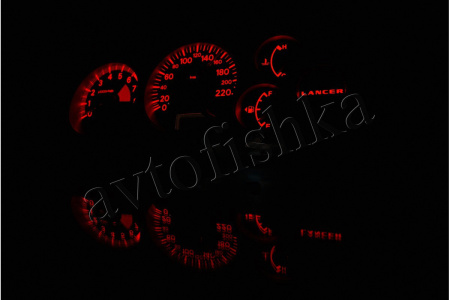 Mitsubishi Lancer 8 светодиодные шкалы (циферблаты) на панель приборов