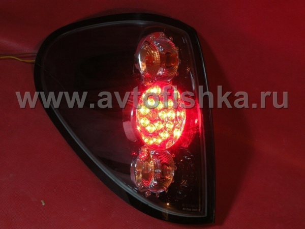 Mitsubishi L200 Triton фонари задние светодиодные черные, комплект 2 шт.