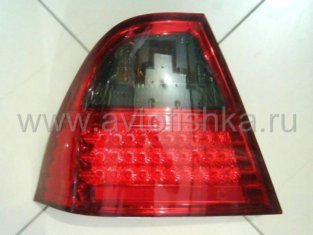 Toyota Corolla (01-06) седан задние светодиодные фонари красно-тонированные, комплект 2 шт.