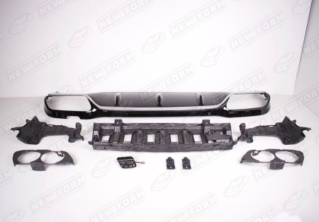 Mercedes-Benz E-Klasse W213 2016 - 2020 Диффузор с насадками 5.3 AMG хром