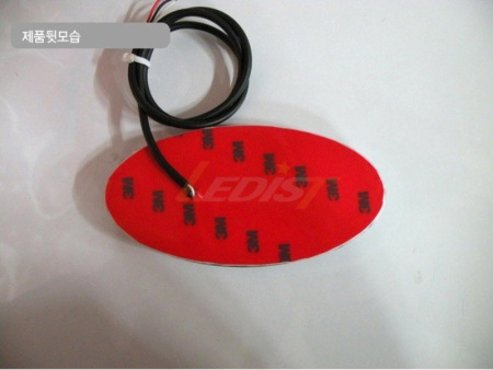 Hyundai задняя эмблема с двухрежимной сине-красной подсветкой, (D Type) - большая 68300-2B000