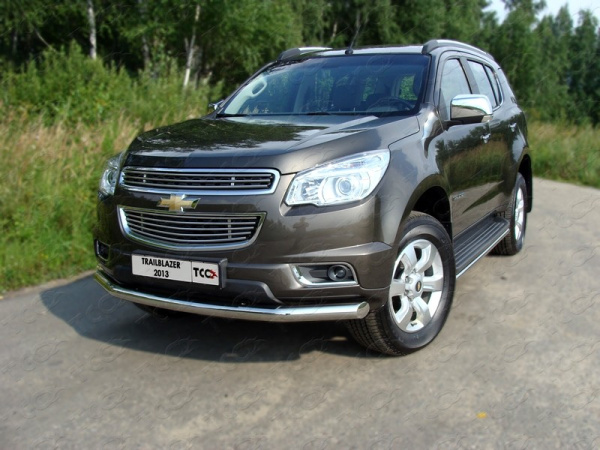 Chevrolet TrailBlazer (12–16) Защита передняя (овальная) 75х42 мм