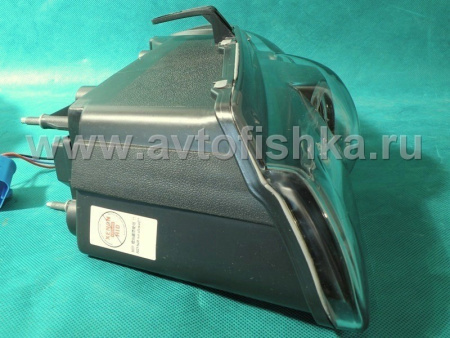 Chrysler Town&Country, Dodge Caravan, Plymouth Voyager (96-00) фары передние линзовые черные со светящимися ободками и светодиодной подсветкой, комплект 2 шт.