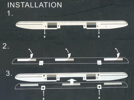 Mercedes S W140 (92-99) накладка на ручку крышки багажника, из нержавеющей стали
