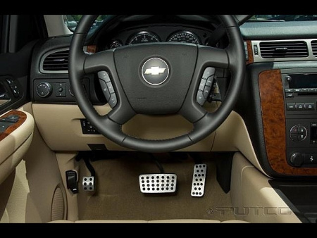 Chevrolet Tahoe, Suburban, GMC Yukon, Denali, Escalade (07-) накладки на педали алюминиевые, комплект 3 шт.