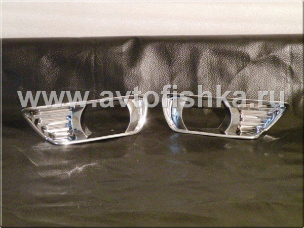Toyota Camry V40 (2006-2009) рамки противотуманных передних фар хромированные, комплект 2 шт.