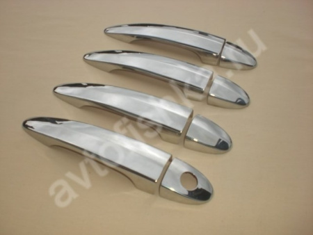 BMW X3 (2004-) накладки на ручки дверей из нержавеющей стали, комплект 4 шт.