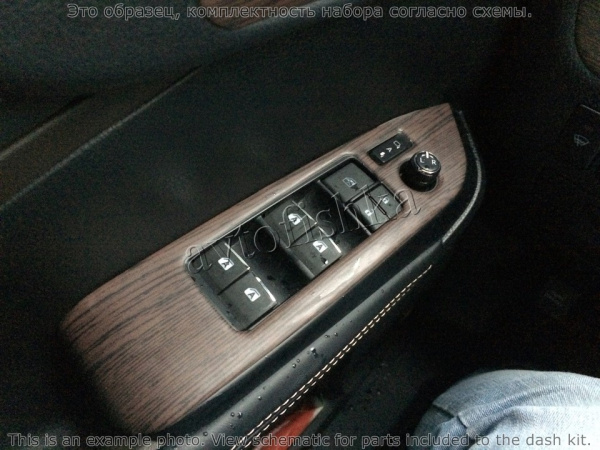 Декоративные накладки салона Toyota Highlander 2014-н.в. Полный набор, для XLE модели.