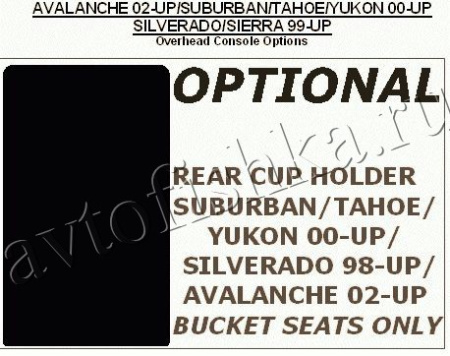 Декоративные накладки салона Chevrolet Tahoe 2000-2002 задние подстаканники