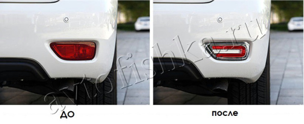 Nissan Patrol Y62 (10-18) фонари заднего бампера дизайн Patrol 2014 года, в комплекте 2 шт.