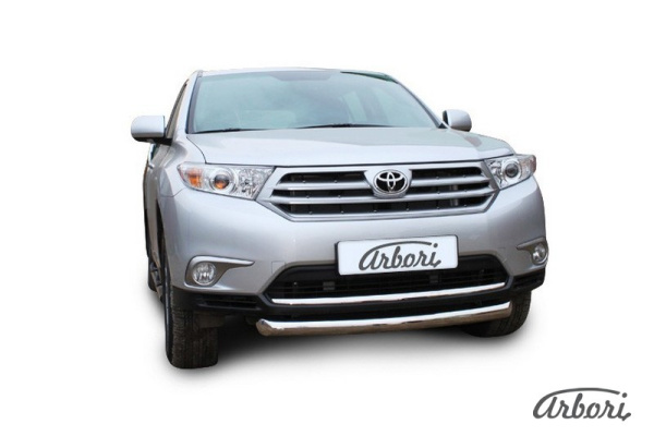 Защита переднего бампера Arbori d57 радиусная TOYOTA HIGHLANDER 2010-2014