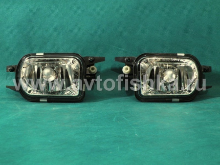 Mercedes C-class W203 (00-04) фары передние противотуманные хромированные, комплект 2 шт.