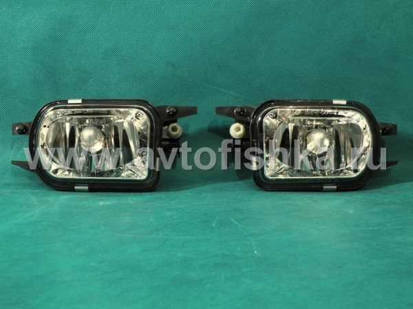 Mercedes C-class W203 (00-04) фары передние противотуманные хромированные, комплект 2 шт.