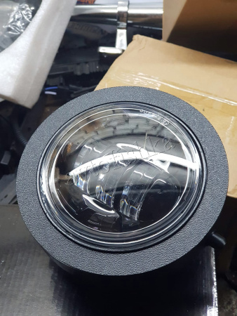 Hummer H3 (05-10) фары противотуманные диодные черные LED с адаптерами
