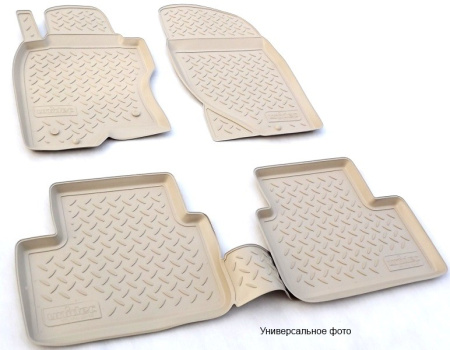 Kia Sportage (10–/14–) Коврики салона (полиуретан), бежевые