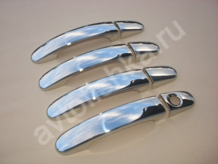 Ford Focus 3 седан (2011-) накладки на ручки дверей из нержавеющей стали, комплект на 4 двери