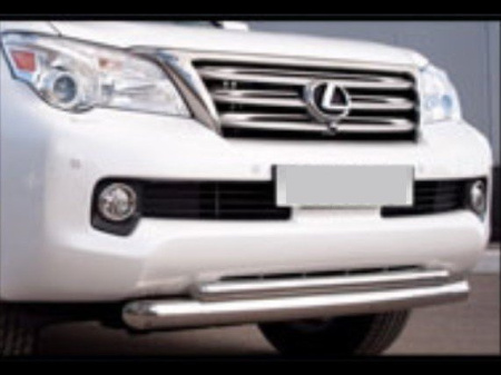 Lexus GX460 (09-) защита переднего бампера, двойная труба 76/42 мм